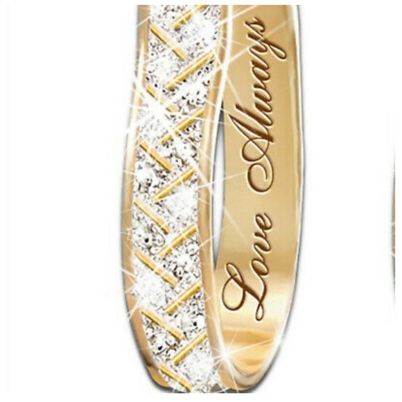 Fashion 18k Yellow Gold Plated Hoop Earrings - Picture 3 of 5